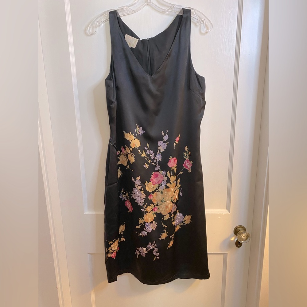 Floral Printed Silk Dress